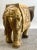 Plastic Large Sculptural Elephant Table Base in Carved Resin W Antique Gilt Finish For Sale - Image 7 of 15
