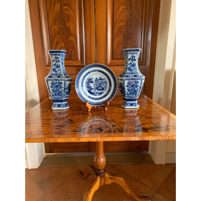Chinese Chinese Antique Blue and White Export Porcelain Garniture- 3 Pieces For Sale - Image 3 of 17
