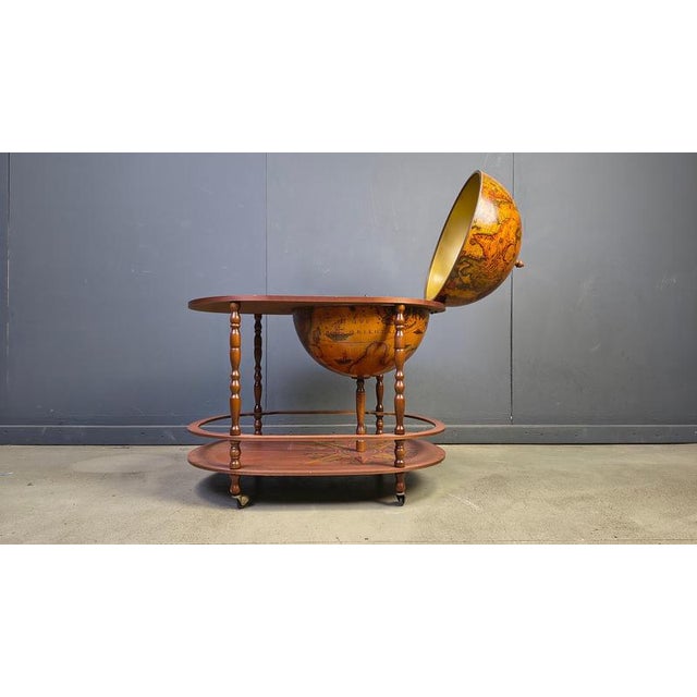 Vintage Globe Bar on Wheels, 1970s For Sale - Image 9 of 16