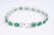 Emerald 13.06 Carats Natural Zambian Emerald Tennis Bracelet with Diamonds and 14k Gold For Sale - Image 8 of 18