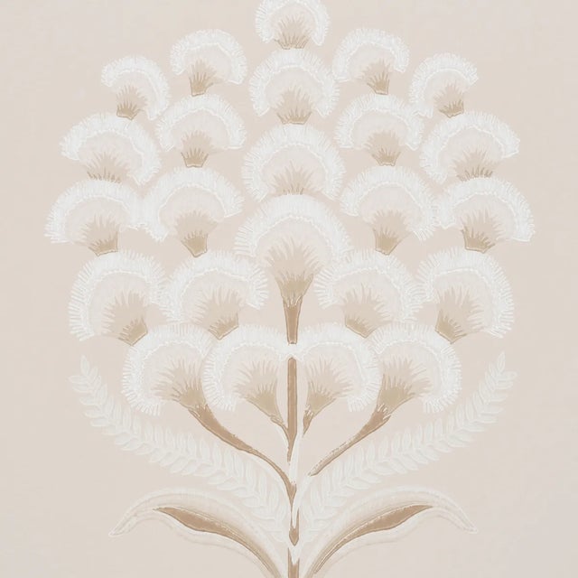 Contemporary SAMPLE - Schumacher Aurelia Wallpaper In Limestone For Sale - Image 3 of 5