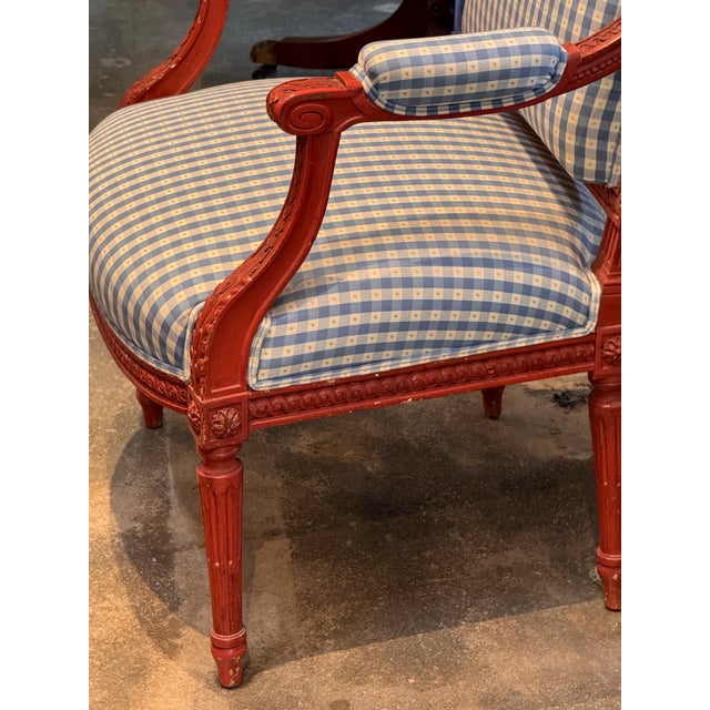19th Century Pair of 19th Century French Fauteuils in the Louis XVI Taste For Sale - Image 5 of 10