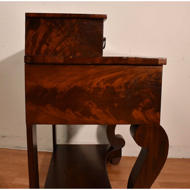 1890s Antique American Empire Flame Mahogany Server / Buffet For Sale - Image 12 of 17