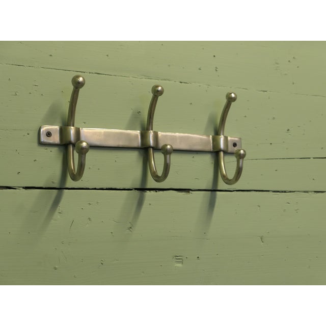 Chrome Cloakroom Coat Rack with 3 Double Swan Neck Hooks, 1960 For Sale - Image 6 of 8