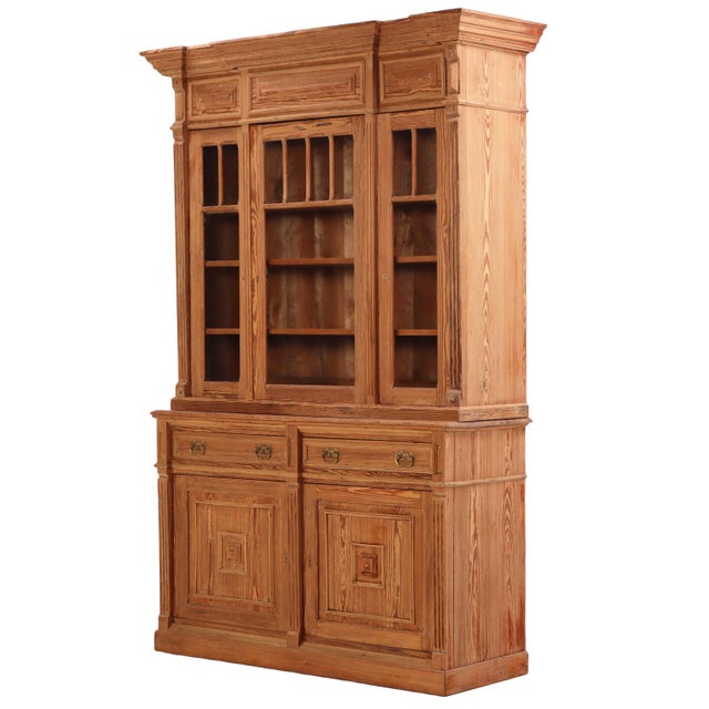 1900 - 1909 Belgian Two-Part Pine Cabinet, C. 1900 For Sale - Image 5 of 8