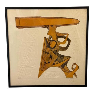 Large Embeded Rusty Geometric Abstract by Eva Koloswary For Sale