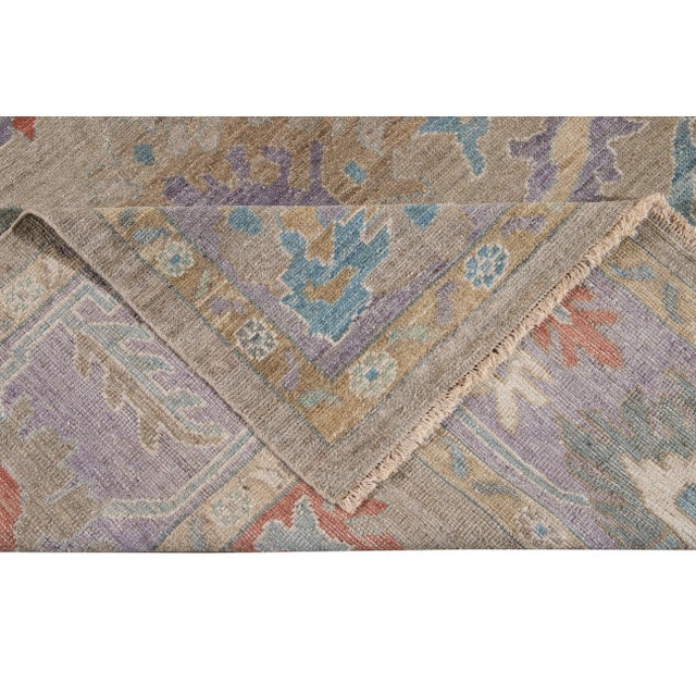 21st Century Modern Sultanabad Wool Rug For Sale - Image 10 of 11