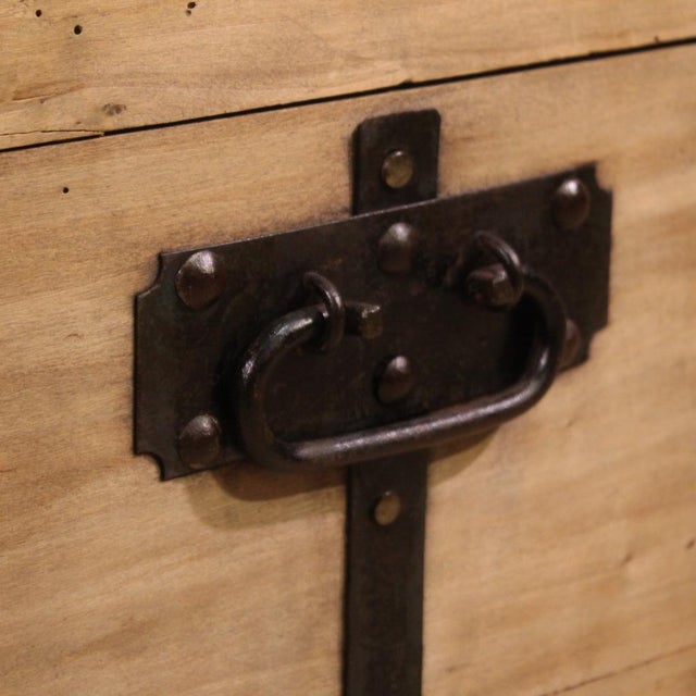 Large Wooden Trunk, 1960s For Sale - Image 6 of 13