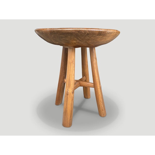 Mid-Century Modern Andrianna Shamaris Midcentury Couture Antique Side Table For Sale - Image 3 of 6