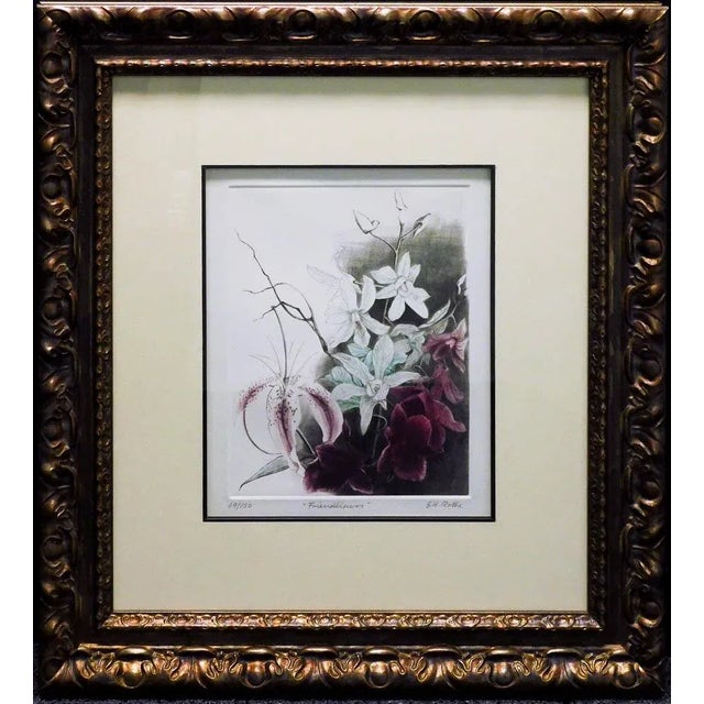 1980s GH Rothe "Friendliness" Mezzotint Etching Hand Signed Artwork For Sale - Image 5 of 5