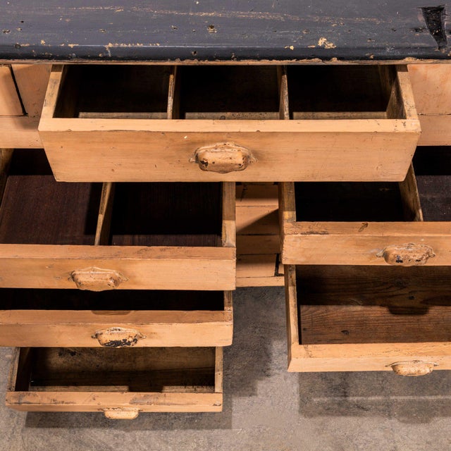 French Four Metre Bank of Drawers, 1930s For Sale - Image 4 of 12