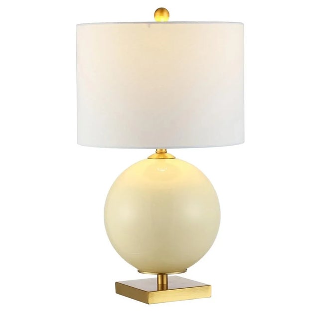 2020s Anina 24" Glass Orb Table Lamp in Cream - a Pair For Sale - Image 5 of 5