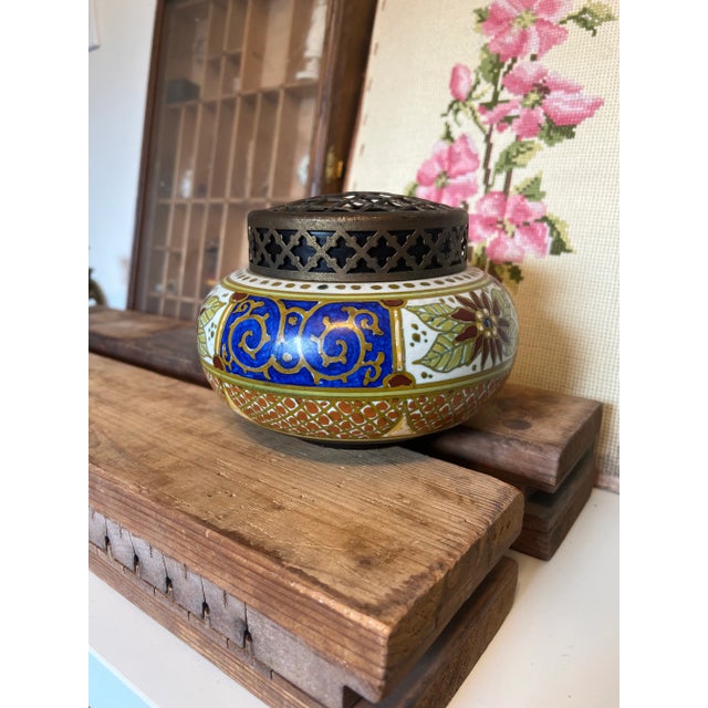 Antique Dutch Vase with beautiful Patina. Signed at the bottom as pictured.There is a cracked as Pictured too. Sourced in...