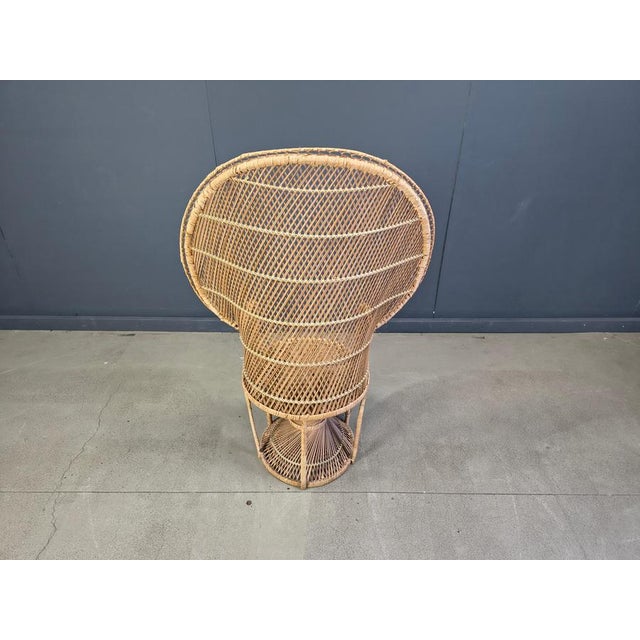 Vintage Wicker Peacock Chair, 1970s For Sale - Image 6 of 16
