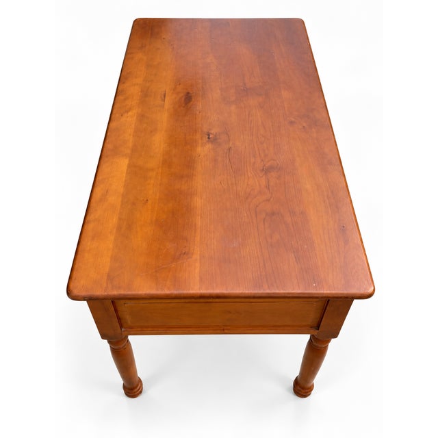 Tan Vintage French Desk in Cherry, 1970s For Sale - Image 8 of 10