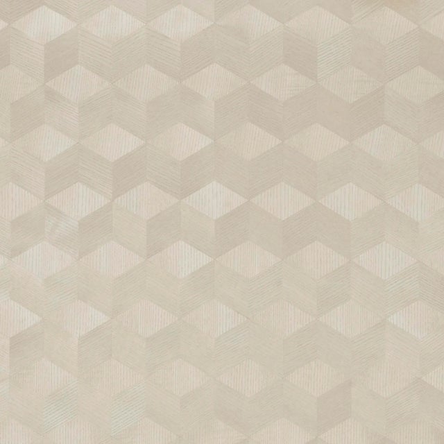 Contemporary Sample - Schumacher Chevron Inlay Wallpaper in Blond For Sale - Image 3 of 4