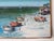 Aqua 1977 Vintage Coastal Seascape Oil on Canvas Painting – Signed, Illegible For Sale - Image 8 of 12
