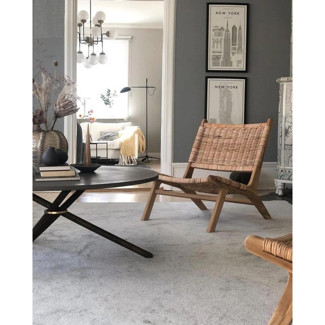 Gray Edda Dark Concrete Top and Dark Oak Legs Coffee Table by Eberhart Furniture For Sale - Image 8 of 12