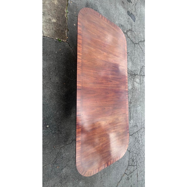 Late 20th Century Councill Craftsmen Banded Mahogany Dining Table For Sale - Image 6 of 13