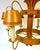 Mid 20th Century Hollywood Regency Ochre Japanned Faux Bamboo Tole Six-Light Chandelier For Sale - Image 11 of 18