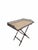 Mid 20th Century Vintage English Campaign-Style Folding Tray Table With Spindle Gallery For Sale - Image 5 of 9