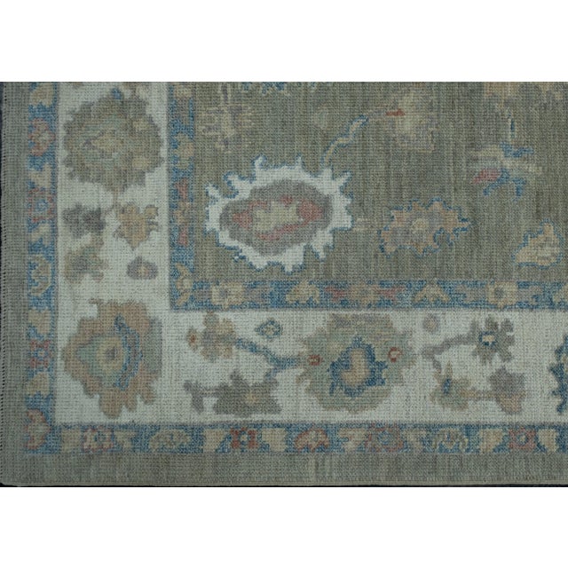 Turkish Oushak Rug 5'1" x 7' #17894 For Sale - Image 4 of 8
