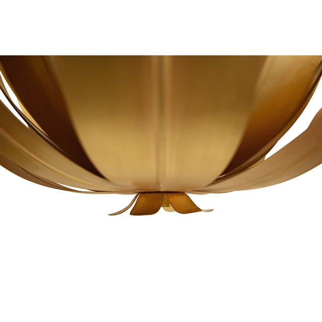 Worlds Away Matthew Izzo Home Leander Leaf Blossom Chandelier in Gold Leaf For Sale - Image 4 of 7