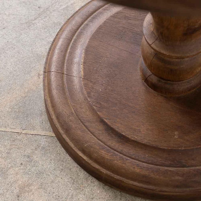 Petite French Carved Wood Side Table For Sale - Image 11 of 12