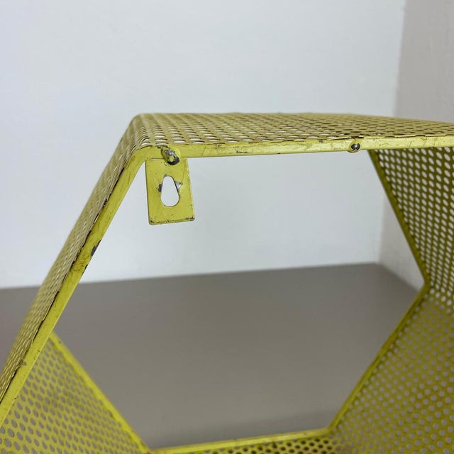 Small Yellow Cube Form Wall Unit attributed to Mathieu Matégot, 1950 For Sale - Image 16 of 18