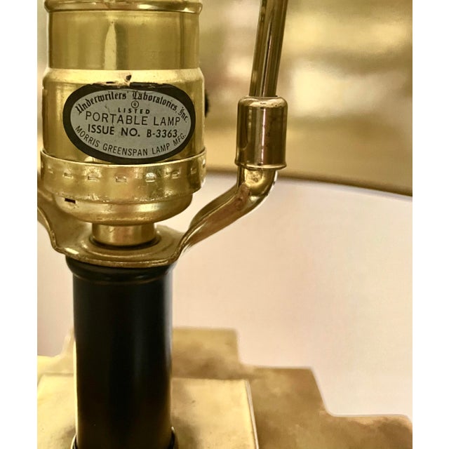 Morris Greenspan 1970s Chrome and Brass “Skyscraper” Lamp For Sale - Image 4 of 5