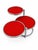 Red Coffee Table with Glass Tops and Chromed Steel Frame, 1970s For Sale - Image 6 of 11