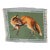 Hand Needlepoint 2012 Gold Fox/ Hunter Green Panel For Sale