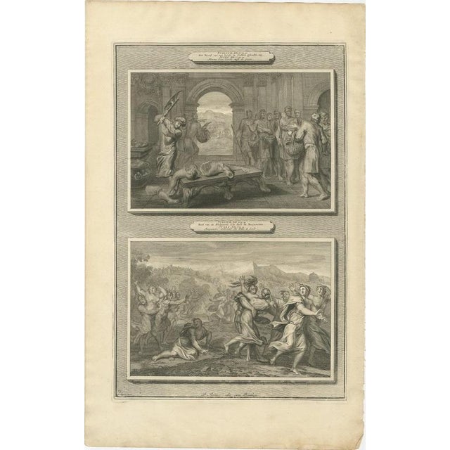 Baroque Pieter Mortier, The Levite's Concubine and the Daughters of Shiloh, 1700, Engraving For Sale - Image 3 of 12