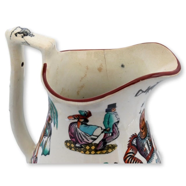 Antique 19th C English Staffordshire Earthenware Grimaldi the Clown