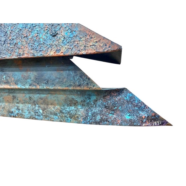 Metal Post Modern Metal Abstract Wall Art Sculpture Signed Curtis Jere 1991 For Sale - Image 7 of 7