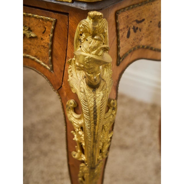 Late 19th Century Louis XV Style Bureau Plat Writing Table Bronze For Sale - Image 11 of 11