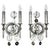 Silver Metal & Glass Wall Lamps by Gaetano Sciolari, Italy, 1970s, Set of 2 For Sale - Image 8 of 8