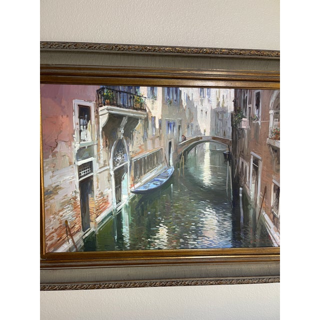 This original painting by Claudio Simonetti is one of the artist’s classic Venice paintings with superb reflection, light...