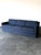 1960s Vintage Mid-Century Navy Jacquard Skirted Tuxedo Sofa For Sale - Image 10 of 18