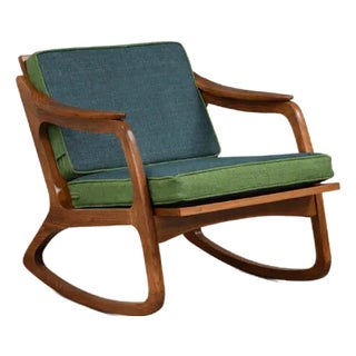 1960s Lawrence Peabody Refinished Mid Century Modern Rocking Chair For Sale