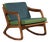 1960s Lawrence Peabody Refinished Mid Century Modern Rocking Chair For Sale