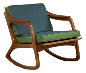1960s Lawrence Peabody Refinished Mid Century Modern Rocking Chair