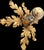 Hollywood Regency Florentine Flower-Shaped Gilt Flush Mount with Hand-Forged, Floral, Gilded with Gold Leaf in the style of Hans Kögl, Italy, 1960s For Sale - Image 13 of 18