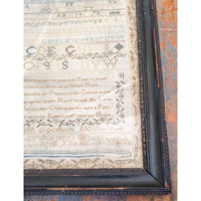 Early 19th Century 19th Century English Georgian Needlework Sampler Dated 1808 For Sale - Image 5 of 16