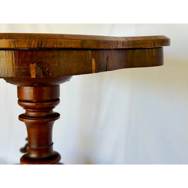 19th Century Victorian Rosewood Stretcher Base Side Table For Sale - Image 13 of 17