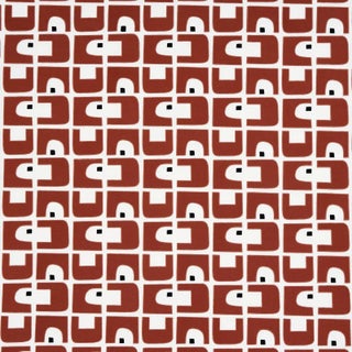 Sample - Schumacher X Hadiya Williams Den Applique Fabric in Clay For Sale