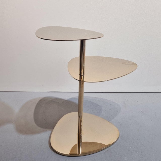 Italian Brass Yori Side Table from Désirée, 1980s For Sale - Image 3 of 11