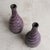 Pair of Vintage Twisted Violet Glazed Terracotta Pottery Vases, Mid 20th Century For Sale - Image 12 of 13