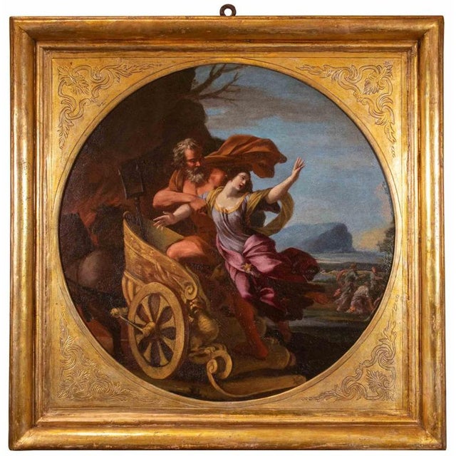 Unknown, The Abduction of Persephone by Hades, Oil Painting, Mid 17th Century For Sale - Image 5 of 5