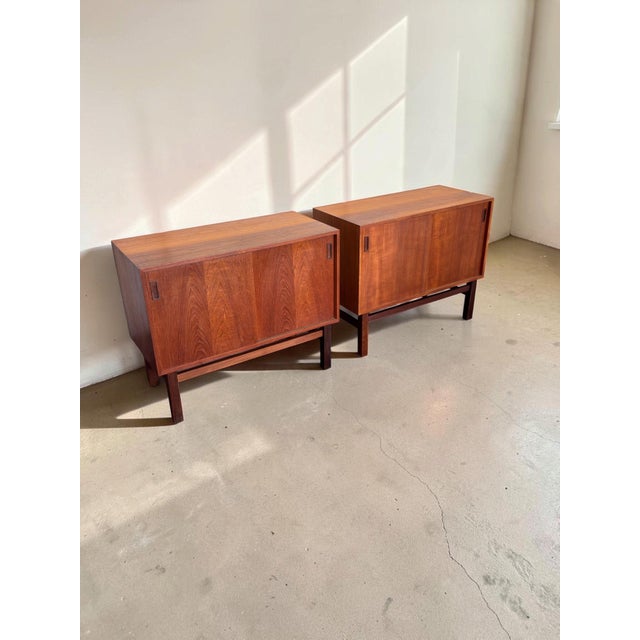 Vintage Danish Teak Sideboard with Sliding Doors, 1960s For Sale - Image 4 of 18